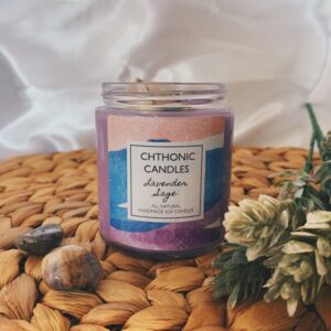 Chthonic Candles Lavender Sage 4oz