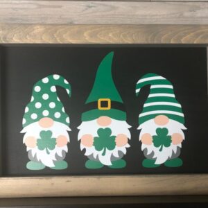 St. Patrick’s Day Gnomes Framed Sign