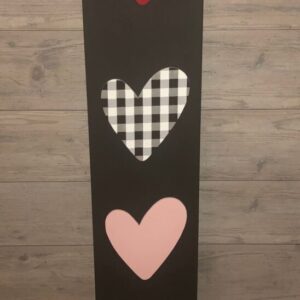 Valentine Hearts Porch Sign