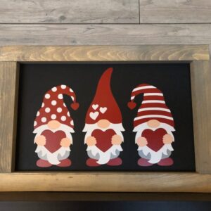 Valentine Gnomes Framed Sign
