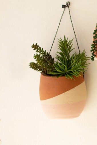 Color dipped Clay Wall Pocket Planters