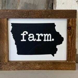 Mini Iowa Farm Sign
