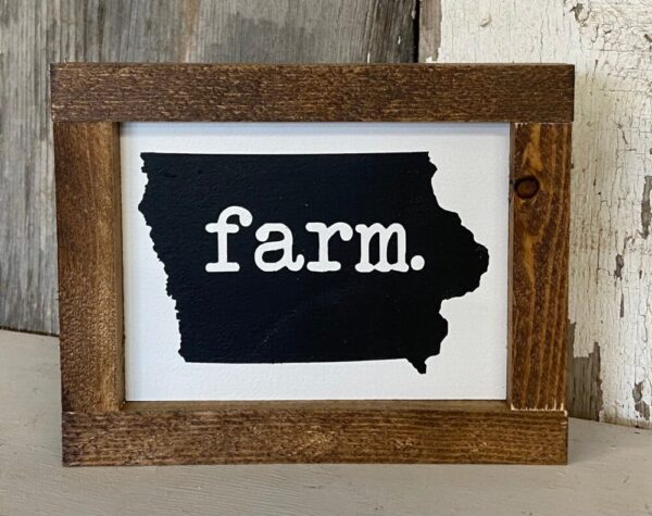 Mini Iowa Farm Sign
