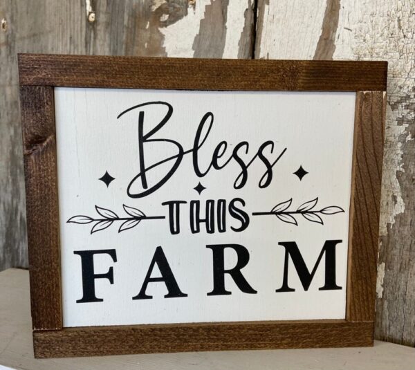 Bless this Farm Wood Sign