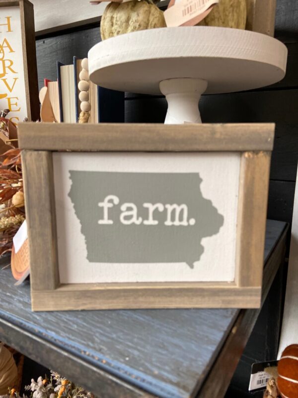 Mini Iowa Farm Sign