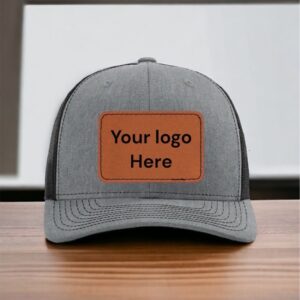 Personalized Leather Patch Hat | Personalized Hat | Business Logo Hat | Small Business Apparel | Custom Logo Hat