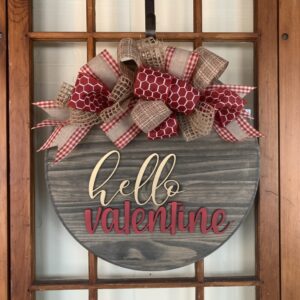 Hello Valentine Door Hanger