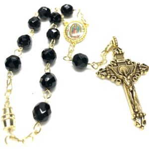 Handmade black car rosary