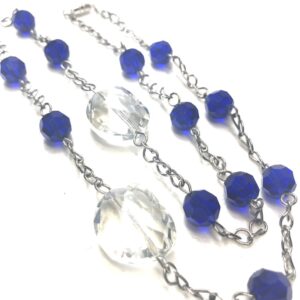 Handmade Blue & Crystal Necklace Women