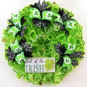 Luck of the Irish St Patrick’s Day Front Door Wreath