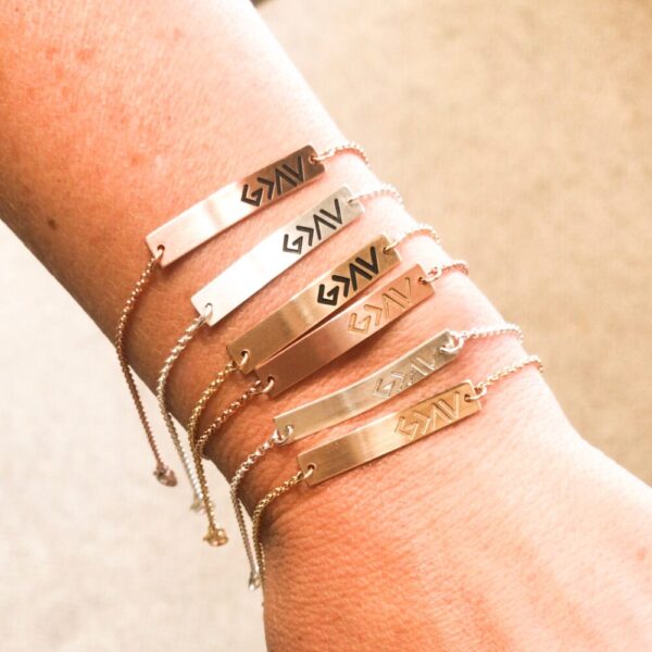 God is Greater Than Our Highs and Lows adjustable bracelet