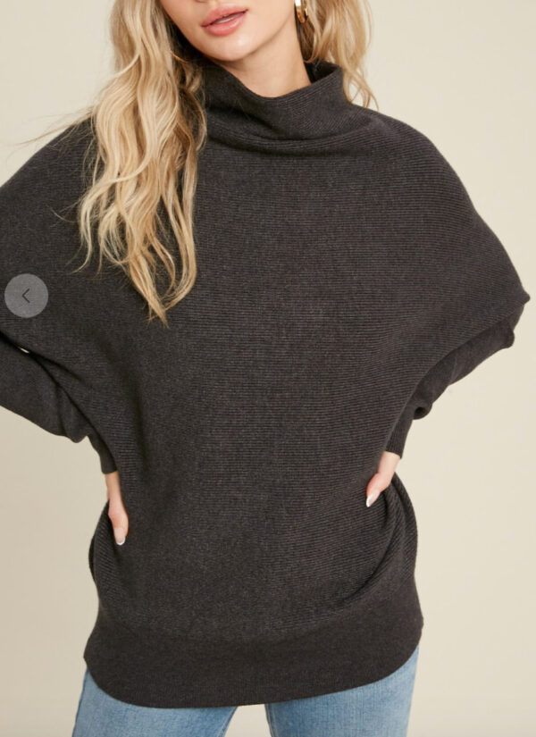 Slouch Neck Dolman Pullover Sweater