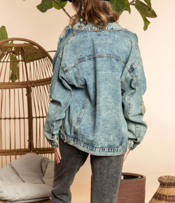 Vintage Distressed Jean Jacket