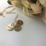 Personalized Mother’s name necklace ( 1/2″ Discs)