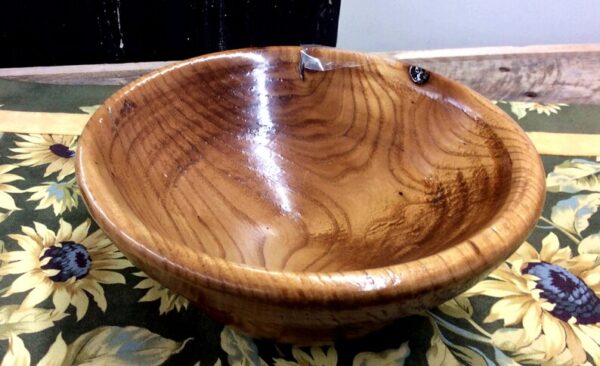 Handcrafted Red Elm Wood Bowl