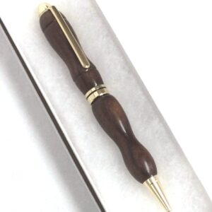 Handcrafted Mexico Wood Barrell Retractable Ballpoint Pen