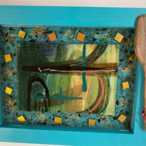 Turquoise Cheese Tray