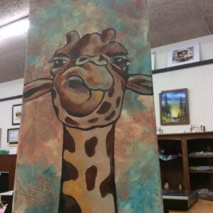 Original Acrylic Hand Painted Kid’s Room Giraffe Wall Painting