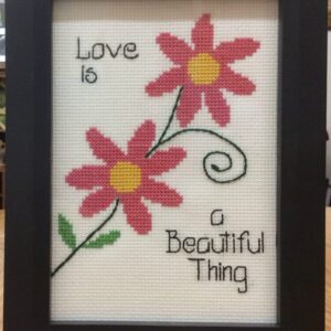 Handcrafted Cross-Stitch Love is a Beautiful Thing