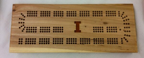 Handcrafted Wood Cribbage Board with Pegs