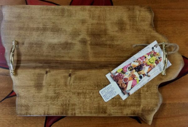Basswood Iowa Serving Board with Handles