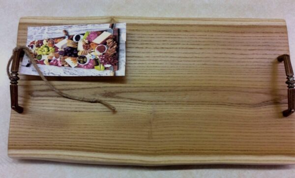 Handcrafted Mulberry Wood Serving Board with Handles
