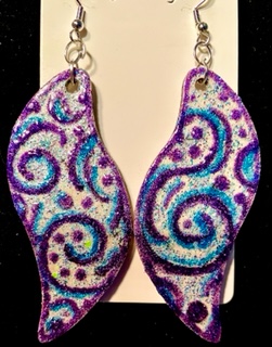 Hand-painted Blue & Purple Jewels!