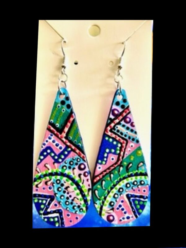 Hand Painted Abstract Earrings
