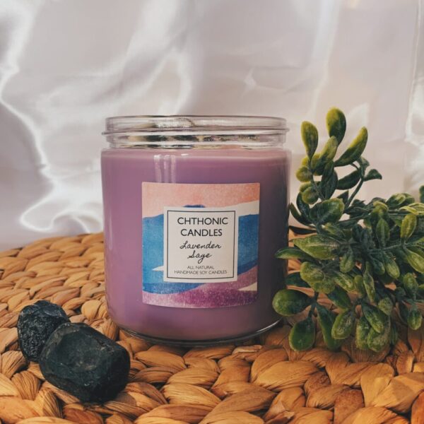 Chthonic Candles Lavender Sage 16oz
