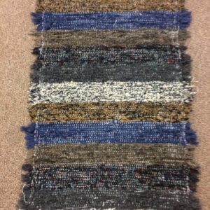 Amish Loom Made Dark Mixed-Color Tapestry Throw Rug AOS066