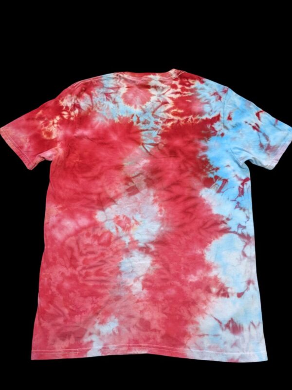 *Ready to Ship* Red & Sky Blue Ice-Dye T-shirt