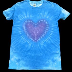 *Ready to Ship* Purple & Blue Heart Tie-Dye T-shirt