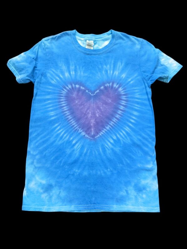 *Ready to Ship* Purple & Blue Heart Tie-Dye T-shirt