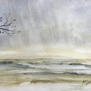 Just a Little Shower Original Watercolor Painting