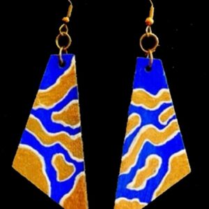 Royal Blue and Gold Earrings