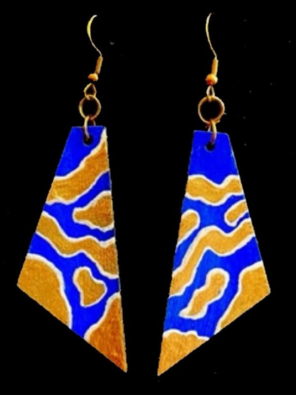 Royal Blue and Gold Earrings