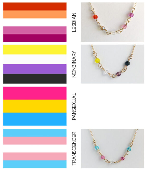 LGBQT+ Crystal Rainbow Necklace