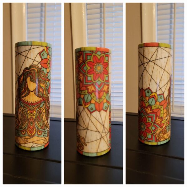 Faux stained glass tumblers