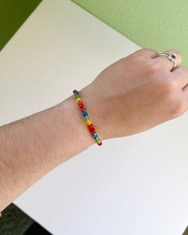 LGBQT+ Crystal Bead Elastic Bracelet