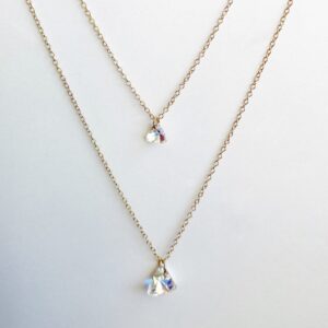 Triangle Crystal Pendant Necklace