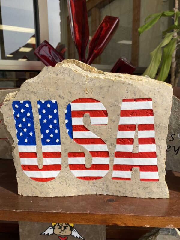USA Flag Stone