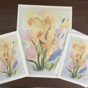 Spring Bouquet Watercolor Print & Notecards