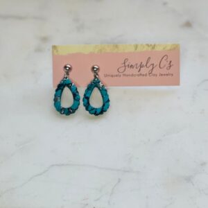 Turquoise Scallop Earrings