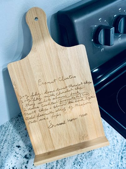 Personalized Engraved Cookbook Holder