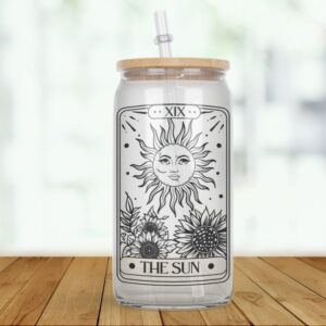 The Sun Tarot Glass Can