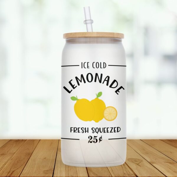 Ice Cold Lemonade Glass Can