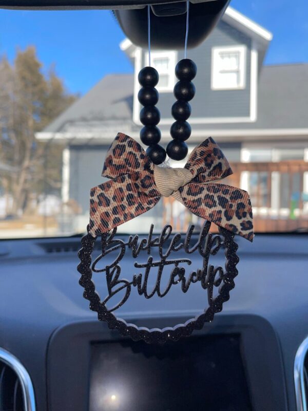 Buckle Up Buttercup Mirror Charm