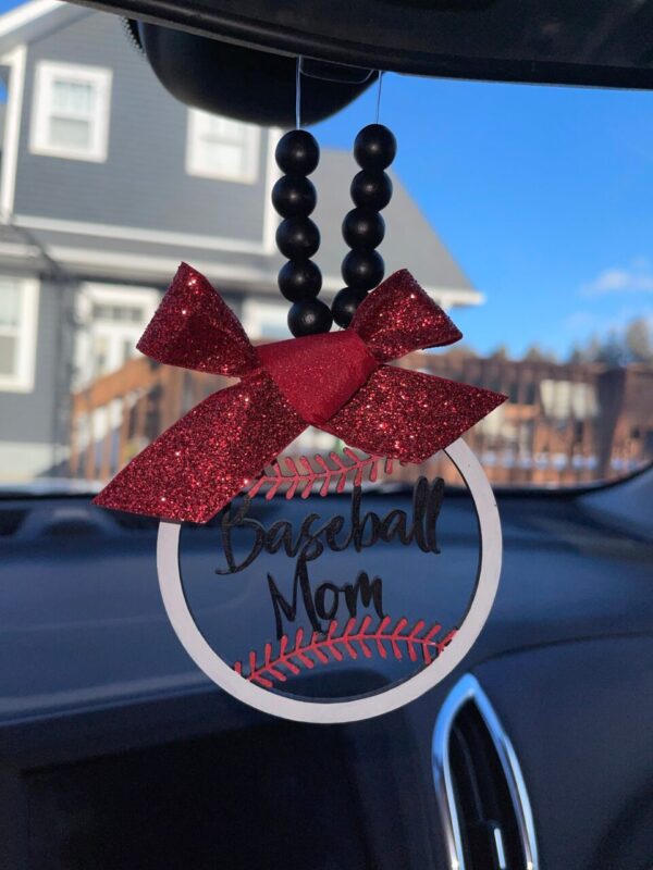 Baseball Mom Mirror Charm