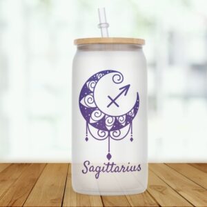 Sagittarius Glass Can