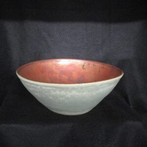 Large Green and Copper Bowl by Artist Terry Ferris